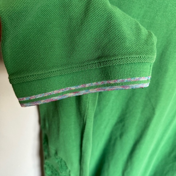 Robert Graham Large Mens Embroidered Polo Shirt - Green - Picture 6 of 8
